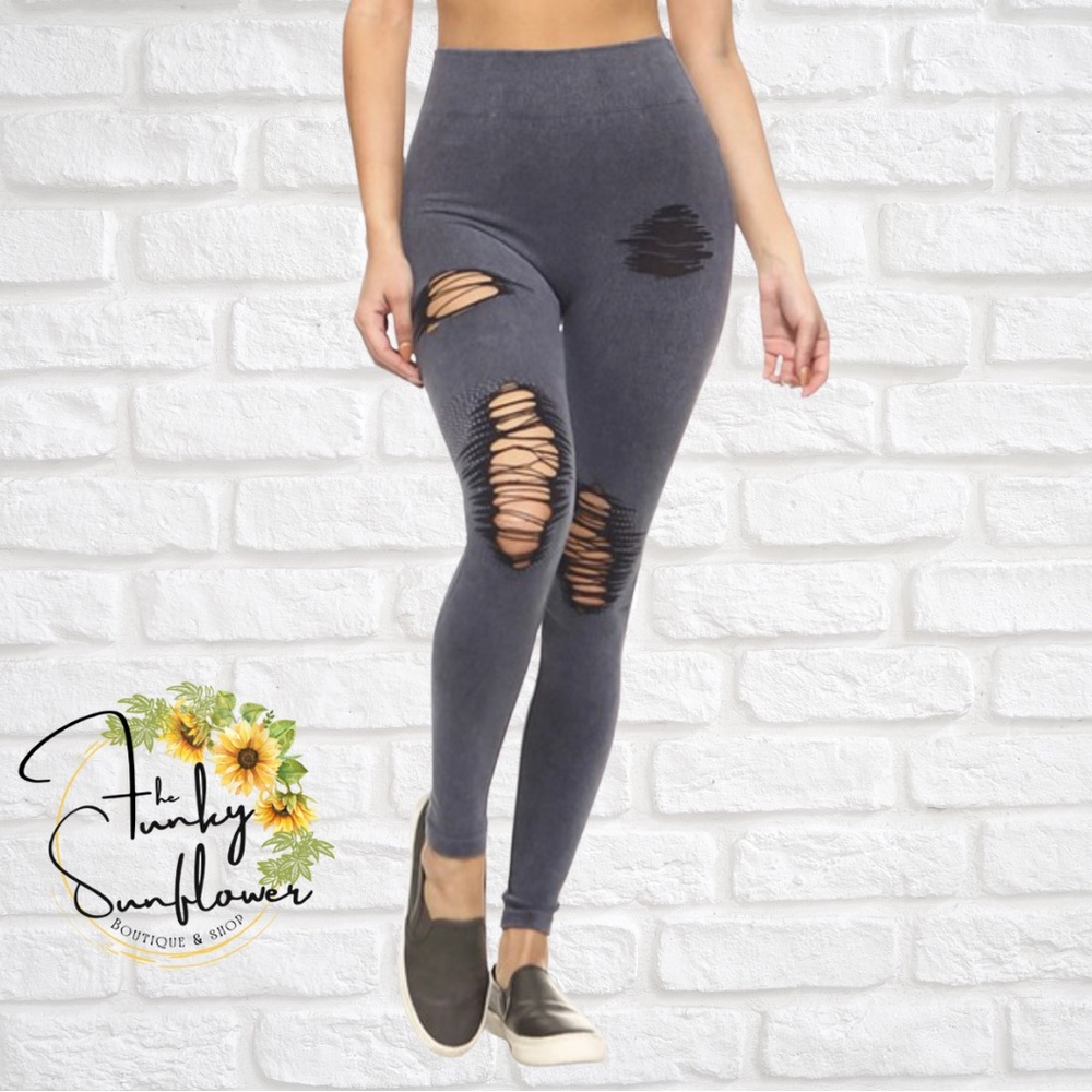 Distressed Vintage washed Legging